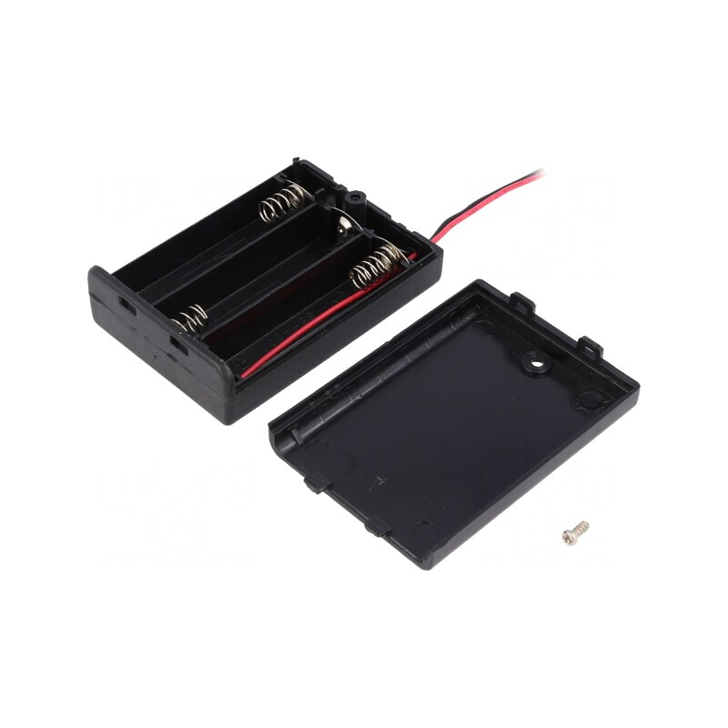 Suport Baterii AA R6 pe Panou cu Cabluri 150mm | Electronic-mag.ro | Componente Electronice