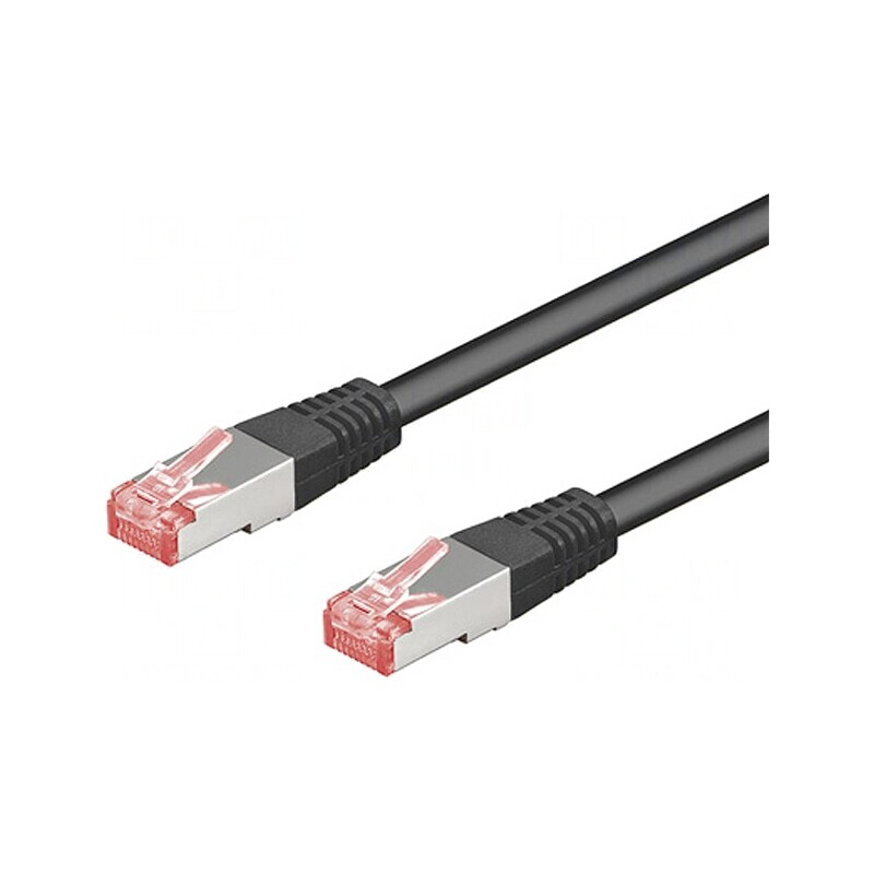 Patch cord S/FTP Cat6 Negru 1.5m LSZH | Electronic-mag.ro | Componente Electronice