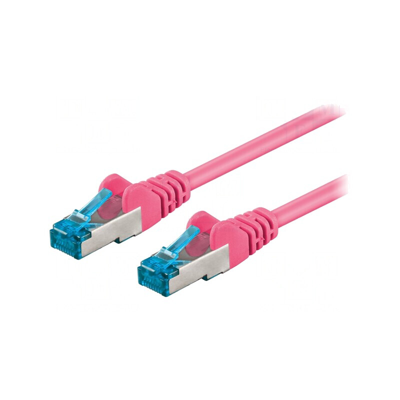 Patch cord roz S/FTP Cat6a Cu LSZH 0,5m | Electronic-mag.ro | Componente Electronice