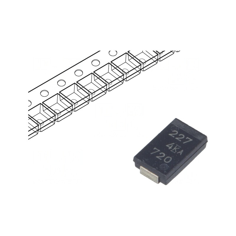 Condensator tantal-polimer 220uF 4V SMD | Electronic-mag.ro | Componente Electronice