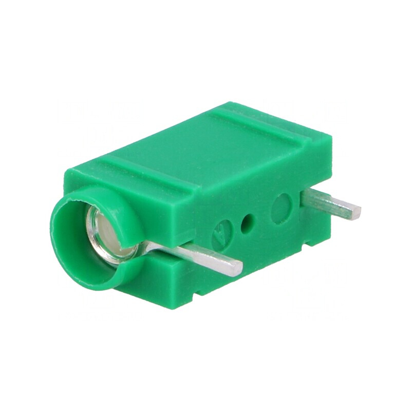 Soclu Banană Verde PCB 4mm 10A 250VDC | Electronic-mag.ro | Componente Electronice