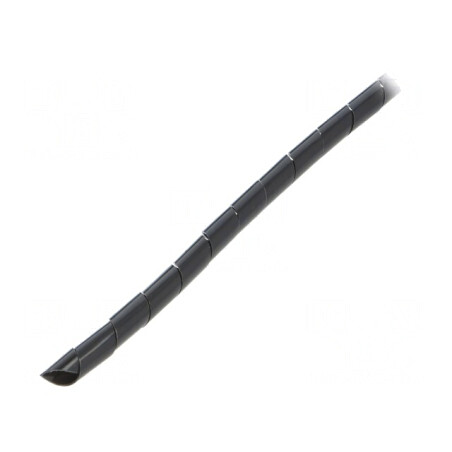 Înfășurare spirală neagră 8mm 10m | Electronic-mag.ro | Componente Electronice