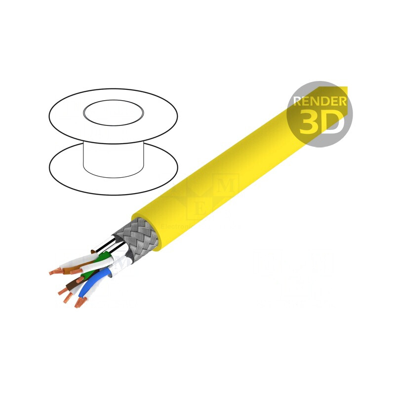 Cablu de Rețea ETHERLINE® LAN 1200 S/FTP 4x2x23AWG LSZH | Electronic-mag.ro | Componente Electronice