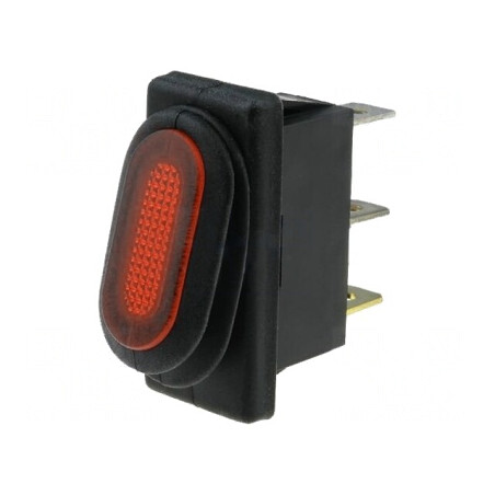 Comutator Basculant ON-OFF 10A 250V IP65 cu Lumină Roșie | Electronic-mag.ro | Componente Electronice