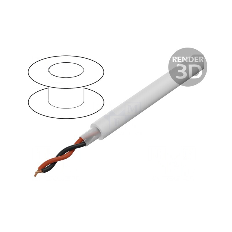 Cablu electric alb 2x0,5mm2 100m | Electronic-mag.ro | Componente Electronice