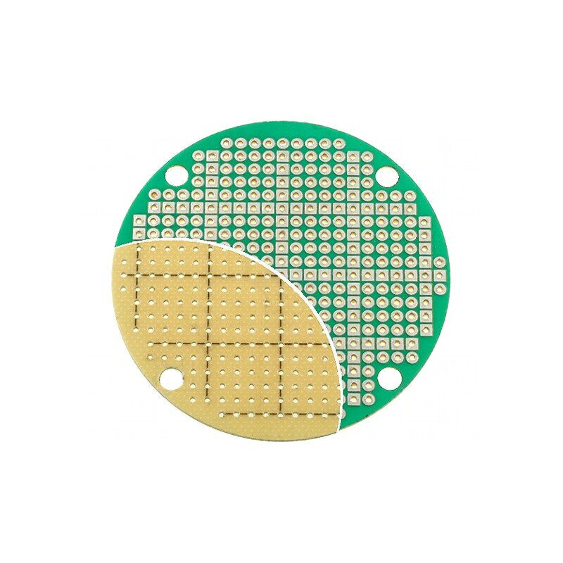 Placă Prototip Universală 60mm Rotundă | Electronic-mag.ro | Componente Electronice