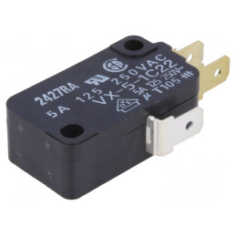 Microîntrerupător SNAP ACTION 5A/250VAC SPDT | Electronic-mag.ro | Componente Electronice