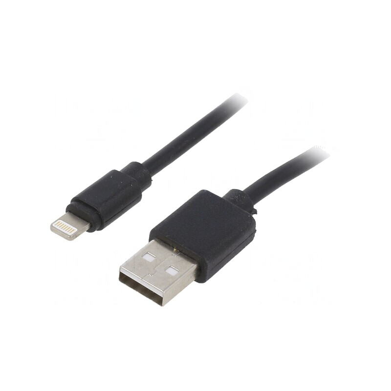Cablu USB 2.0 Lightning 2m Negru PVC | Electronic-mag.ro | Componente Electronice Cablu USB 2.0 Lightning 2m Negru PVC | Electronic-mag.ro | Componente Electronice