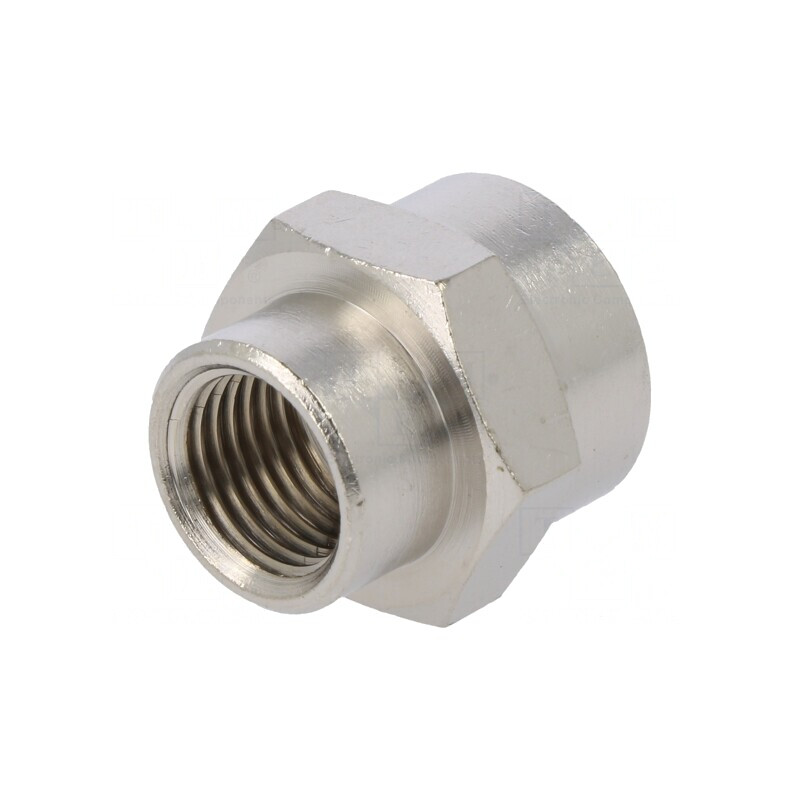 Manşon Reducţie Alamă Nichelată G 1/4 F-F | Electronic-mag.ro | Componente Electronice
