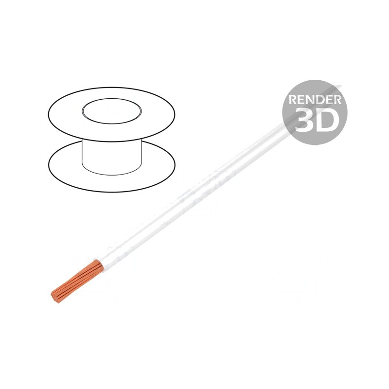 Cablu Silivolt-E 0,5mm2 Cu Silicon Alb 100m | Electronic-mag.ro | Componente Electronice