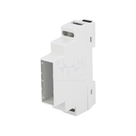 Carcasă DIN 90mm x 17mm x 65mm ABS gri UL94V-0 | Electronic-mag.ro | Componente Electronice