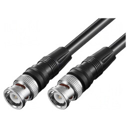 Cablu 75Ω BNC 1m Negru | Electronic-mag.ro | Componente Electronice