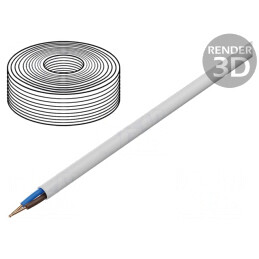 Cablu electric YDY 2x4mm2 PVC alb 100m | Electronic-mag.ro | Componente Electronice