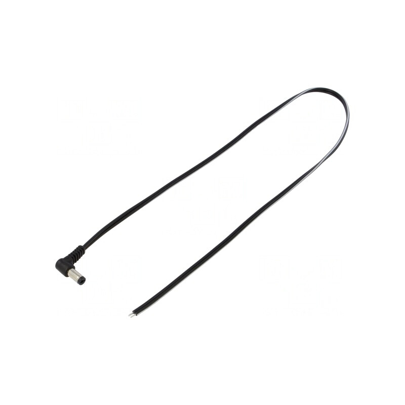 Cablu Alimentare DC 5,5/2,1 0,5m Negru | Electronic-mag.ro | Componente Electronice