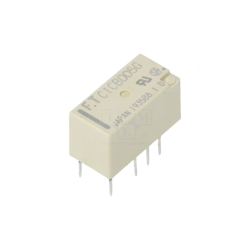 Releu Electromagnetic DPDT 5VDC THT 2A/0.3A 125VAC | Electronic-mag.ro | Componente Electronice