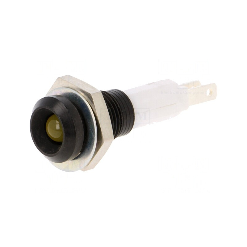 Lampă LED galbenă concavă Ø9mm pentru PCB | Electronic-mag.ro | Componente Electronice