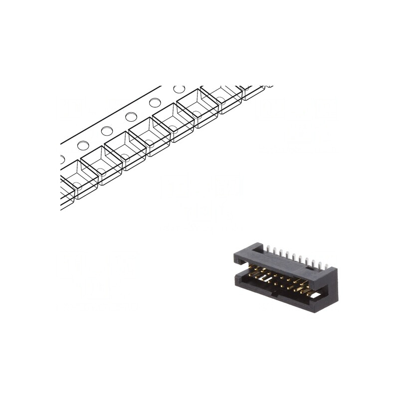 Soclu pini Minitek127 vertical 20 pini 1,27mm | Electronic-mag.ro | Componente Electronice