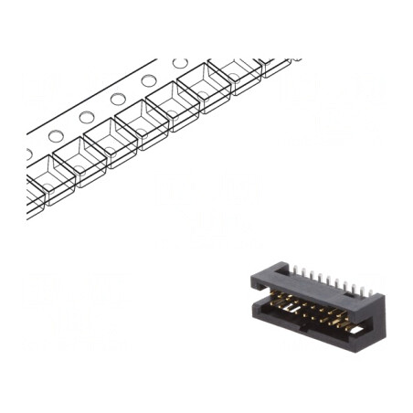 Soclu pini Minitek127 vertical 20 pini 1,27mm | Electronic-mag.ro | Componente Electronice