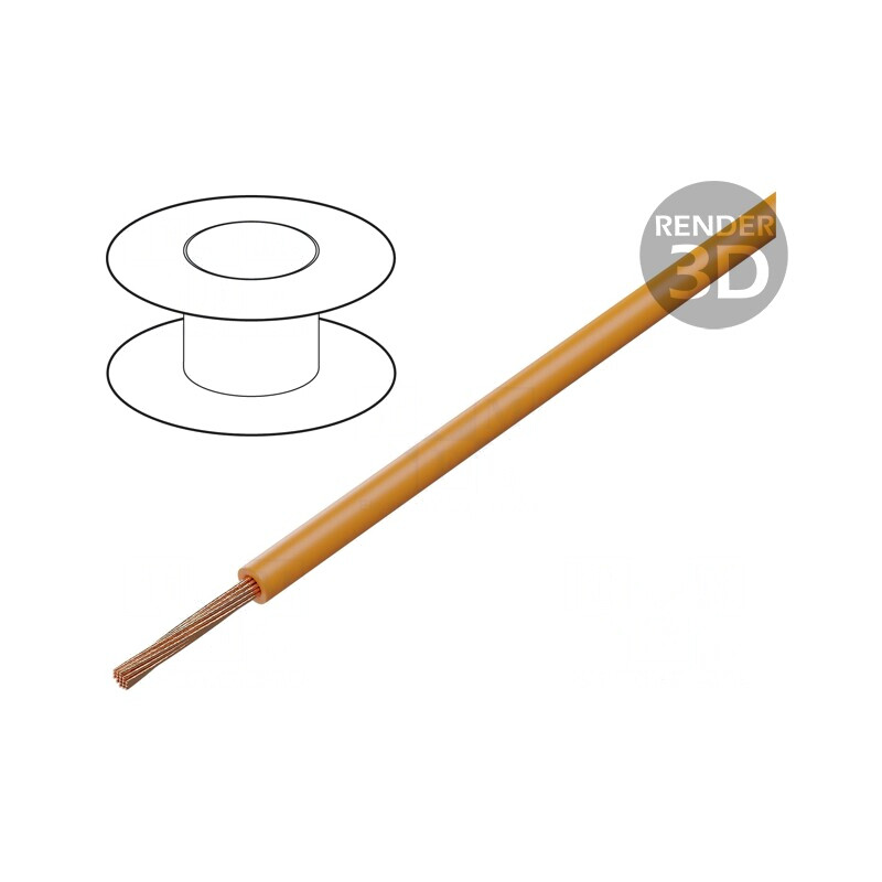 Cablu Electric FLRY-B 1x2,5mm2 Cu PVC Portocaliu 60V Clasa 5 | Electronic-mag.ro | Componente Electronice
