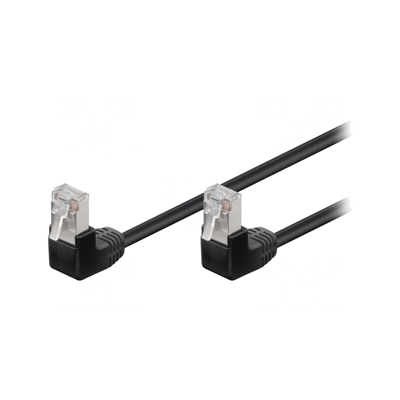 Patch Cord Negru F/UTP Cat5e 1m Ecranat | Electronic-mag.ro | Componente Electronice