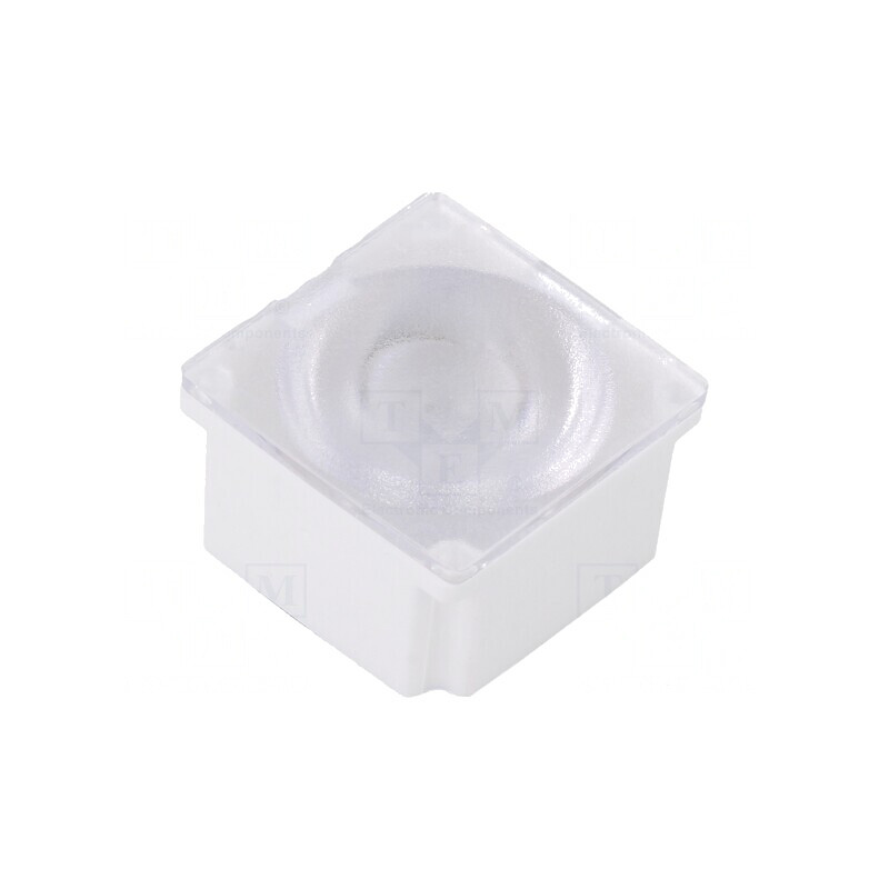 Lentilă LED Pătrată Policarbonat Alb Transparent | Electronic-mag.ro | Componente Electronice