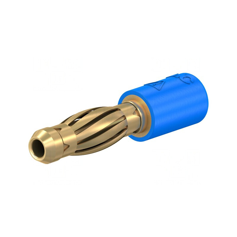 Adaptor Banană Albastru 4mm 25A Aurit Neizolat | Electronic-mag.ro | Componente Electronice