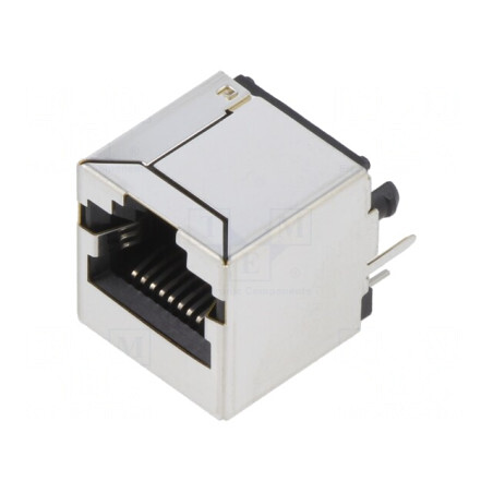 Soclu RJ50 10p10c Ecranat pentru PCB THT | Electronic-mag.ro | Componente Electronice