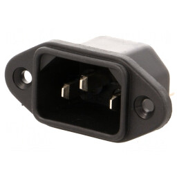 Conector Alimentare AC 10A 250V IEC 60320 6061 | Electronic-mag.ro | Componente Electronice