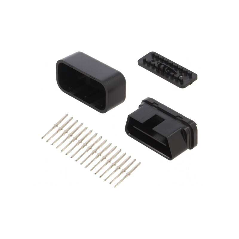 Carcasă OBD ABS Neagră 48,3x18x24,7mm | Electronic-mag.ro | Componente Electronice