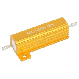 Rezistor Bobinat cu Radiator 8Ω 50W ±1% 50ppm/°C pentru Lipit | Electronic-mag.ro | Componente Electronice