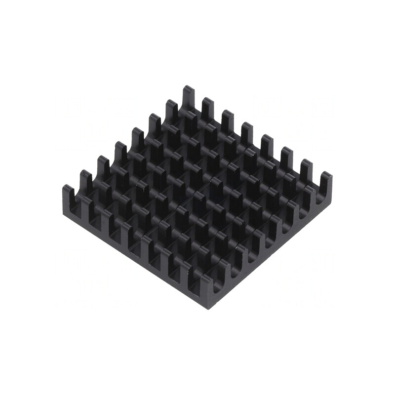 Radiator Extrudat cu Aripioare BGA Negru 27,9mm x 27,9mm | Electronic-mag.ro | Componente Electronice