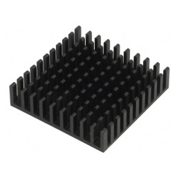 Radiator Aluminiu Negru 40x40x10mm | Electronic-mag.ro | Componente Electronice