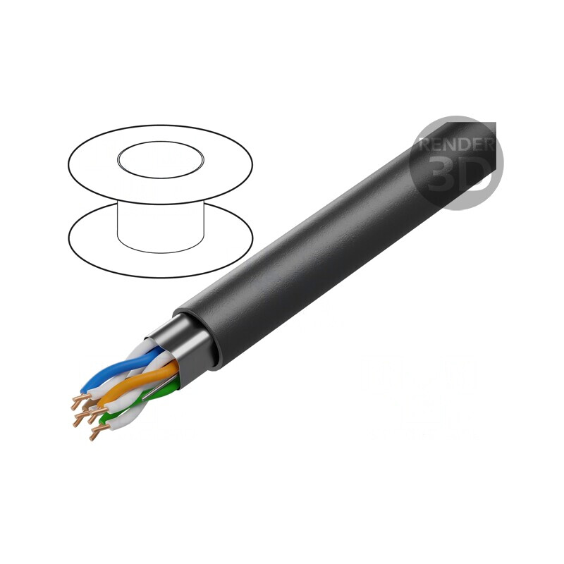 Cablu Ethernet Industrial Cat5e HELUKAT 200 4x2x24AWG | Electronic-mag.ro | Componente Electronice