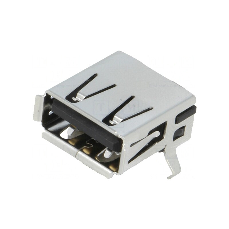 Soclu USB A THT 90° pentru PCB | Electronic-mag.ro | Componente Electronice
