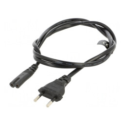 Cablu Alimentare IEC C7 Negru 1,2m | Electronic-mag.ro | Componente Electronice