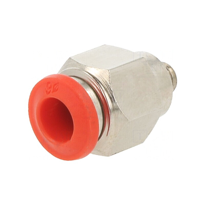 Racord push-in simplu alamă nichelată M5 | Electronic-mag.ro | Componente Electronice