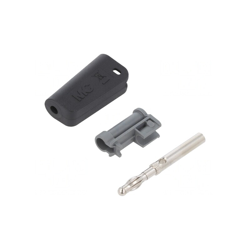 Mufă Banană 4mm 32A Neagră Neizolată cu Soclu Axial | Electronic-mag.ro | Componente Electronice