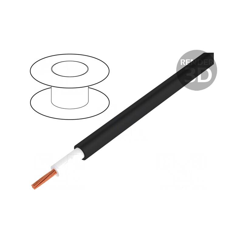 Cablu electric 1x1mm2 OFC negru PVC izolație dublă | Electronic-mag.ro | Componente Electronice
