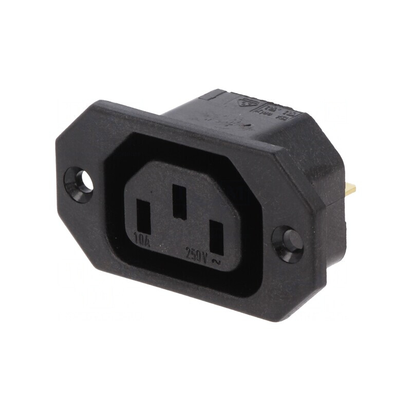 Conector Alimentare AC Soclu Mamă 10A 250VAC IEC 60320 | Electronic-mag.ro | Componente Electronice
