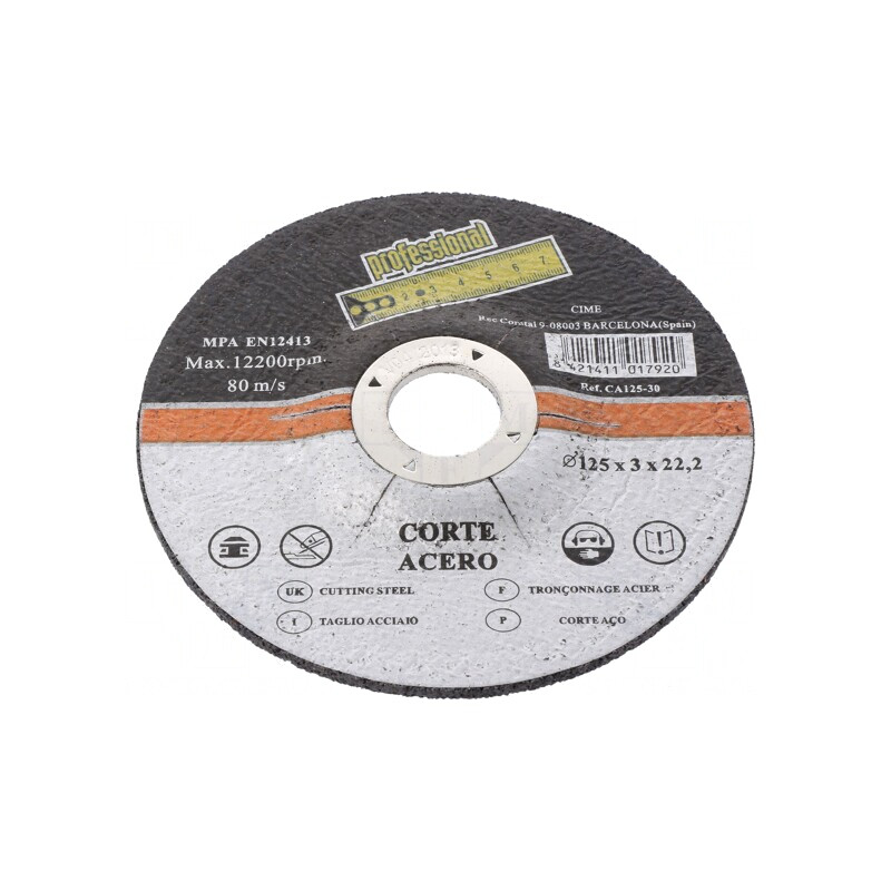 Disc de tăiere metal/oţel 125mm x 3mm x 22mm | Electronic-mag.ro | Componente Electronice