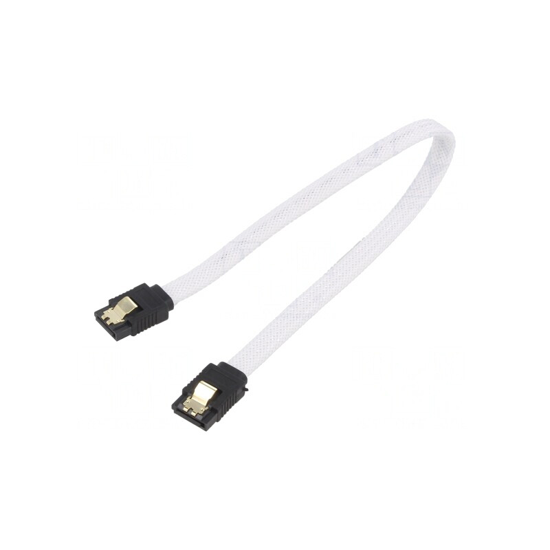 Cablu SATA III 0,5m Alb | Electronic-mag.ro | Componente Electronice