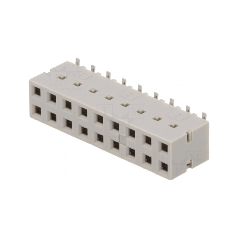 Conector Mamă PCB Dubox 2,54mm 18-Pin SMT Aurit Vertical | Electronic-mag.ro | Componente Electronice