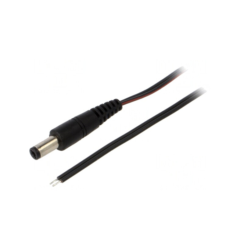 Cablu Alimentare DC 5,5/2,1 Negru 0,5m | Electronic-mag.ro | Componente Electronice