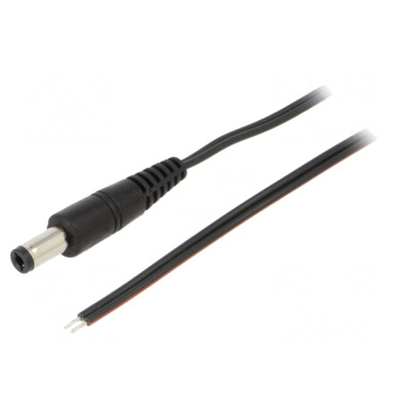 Cablu Alimentare DC 5,5/2,5 0,5m Negru | Electronic-mag.ro | Componente Electronice