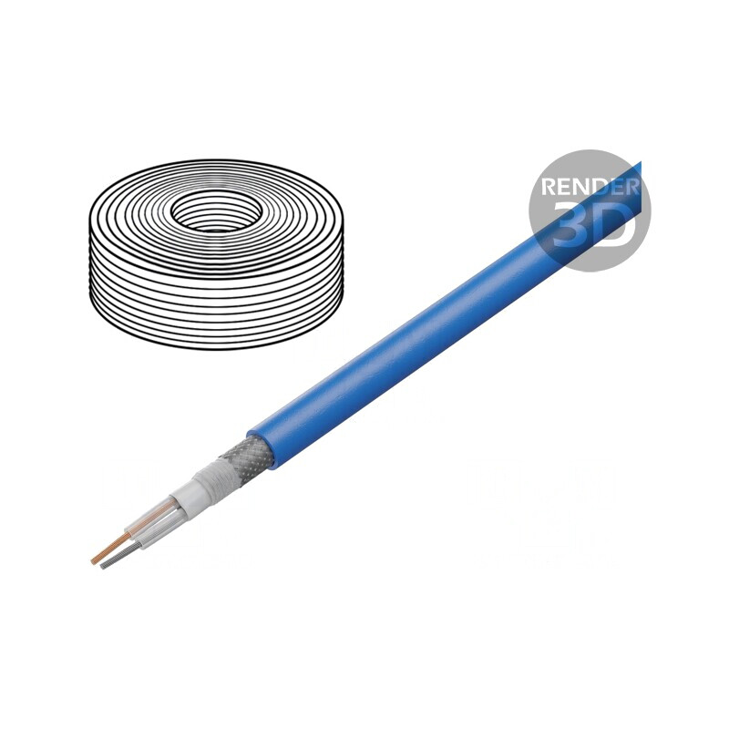 Cablu Microfon Albastru OFC 2x0,35mm² | Electronic-mag.ro | Componente Electronice