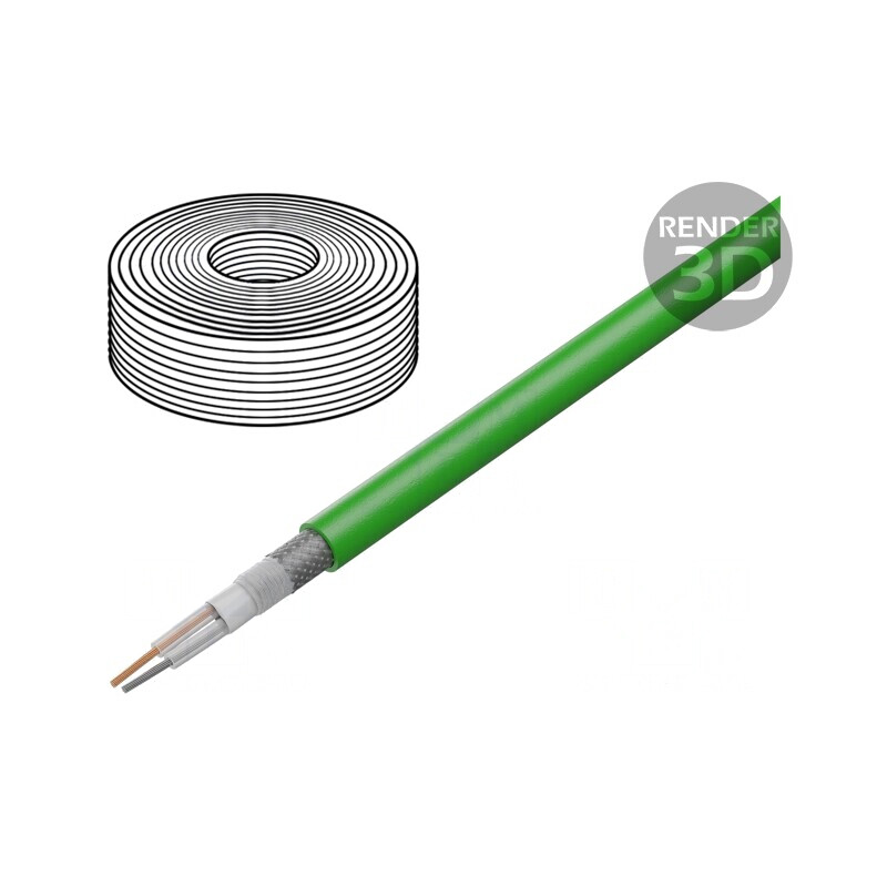 Cablu Microfon Verde OFC 2x0,35mm² | Electronic-mag.ro | Componente Electronice