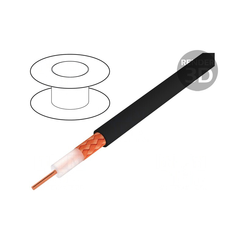 Cablu Coaxial RG59BU Negru 6,2mm | Electronic-mag.ro | Componente Electronice Cablu Coaxial RG59BU Negru 6,2mm | Electronic-mag.ro | Componente Electronice