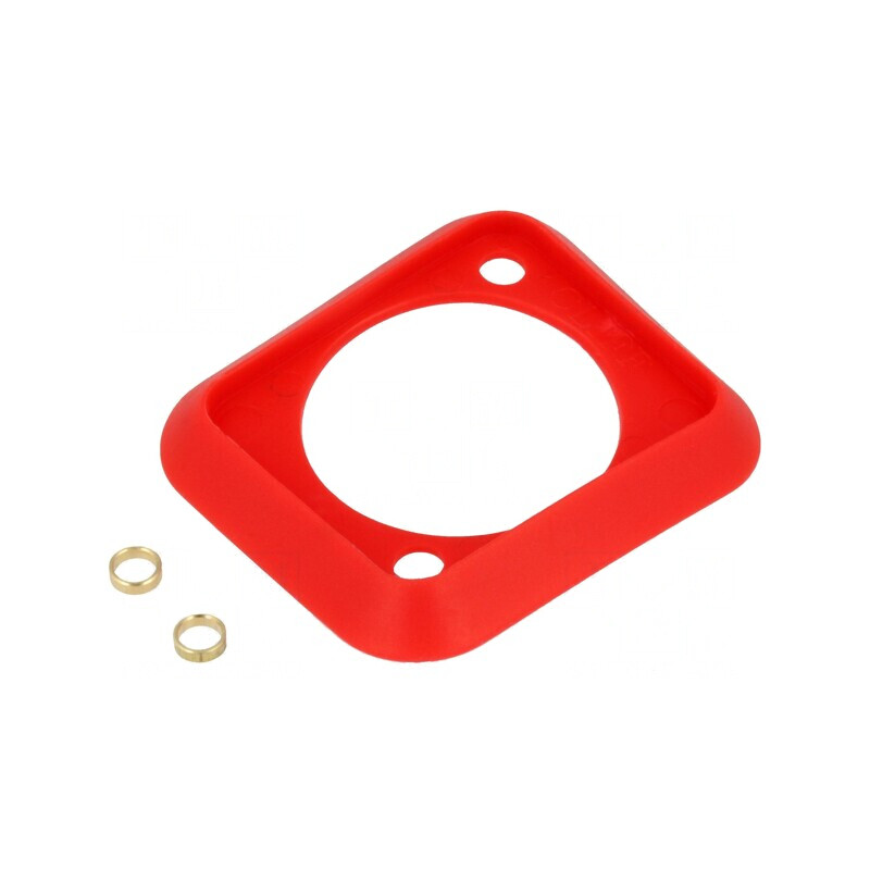 Garnitură Soclu Roșie XLR 19x24mm | Electronic-mag.ro | Componente Electronice