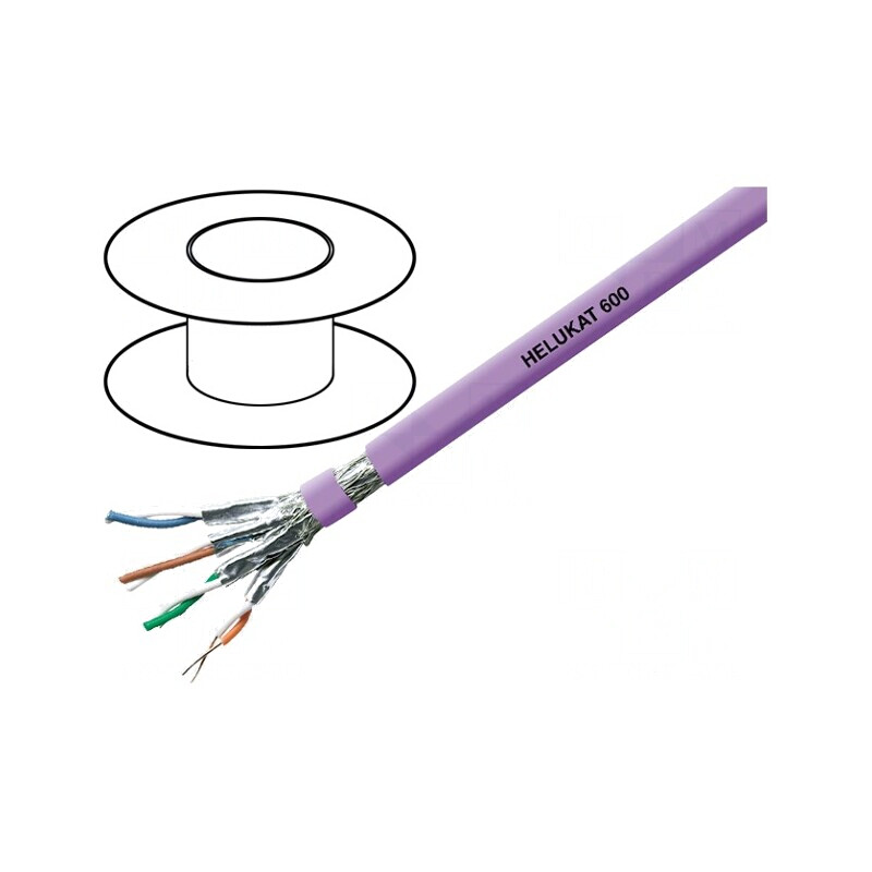 Cablu de Rețea S/FTP 4x2x23AWG Cat7e FRNC Violet | Electronic-mag.ro | Componente Electronice