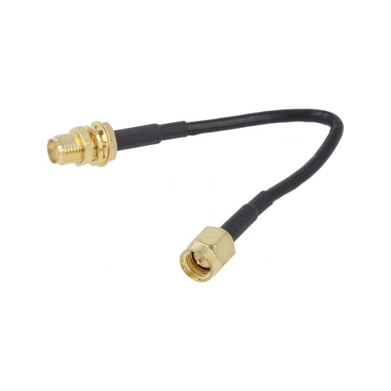 Cablu SMA 50Ω 0,1m Negru | Electronic-mag.ro | Componente Electronice